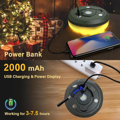 4-in-1 Rechargeable Camping Light with String Lights