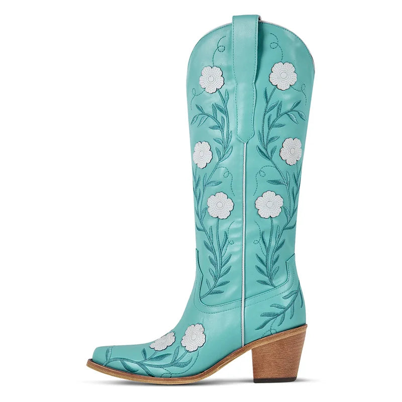 Premium Pointed Toe Embroidered Western Cowboy Boots
