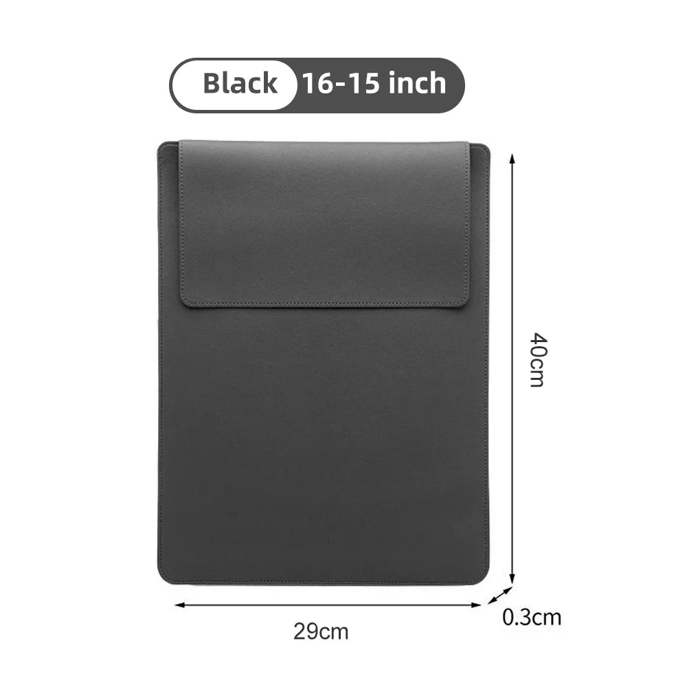 Protective PU Laptop Sleeve with Soft Lining for 13–16 Inch Laptops