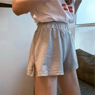 High Waist Wide Leg A-Line Casual Denim Shorts