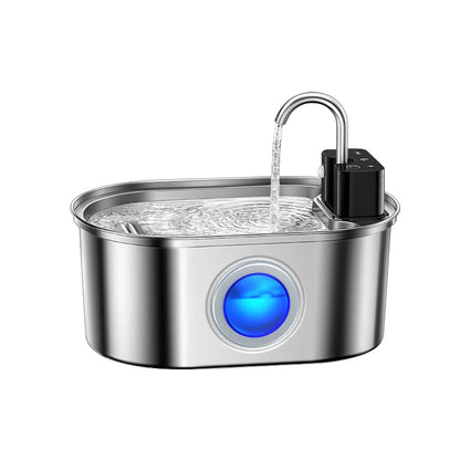 3.2L Wireless Smart Stainless Steel Pet Water Fountain