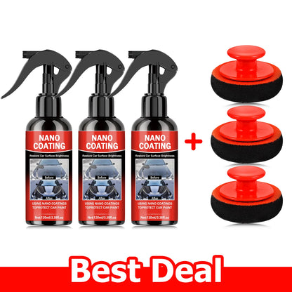120ml Professional Nano Ceramic Coating Kit for Long-Lasting Paint Protection & High Gloss Finish