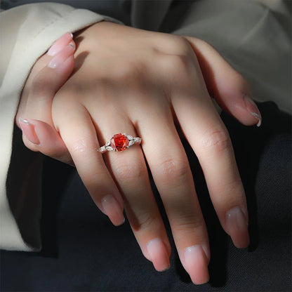 925 Sterling Silver Rose Cut Flower Branch Ring for Women