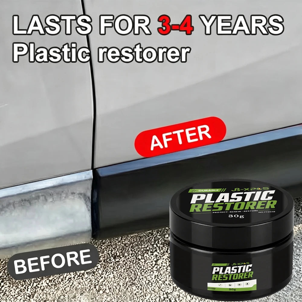 Car Plastic Restorer Paste for Exterior Trim Restoration, Gloss Enhancement & Protective Coating