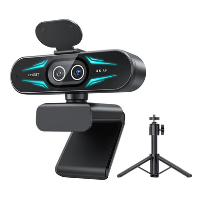 4K Dual-Lens USB Webcam with RGB Light
