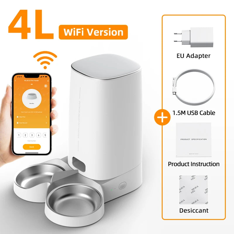 Smart WiFi Automatic Double Pet Feeder