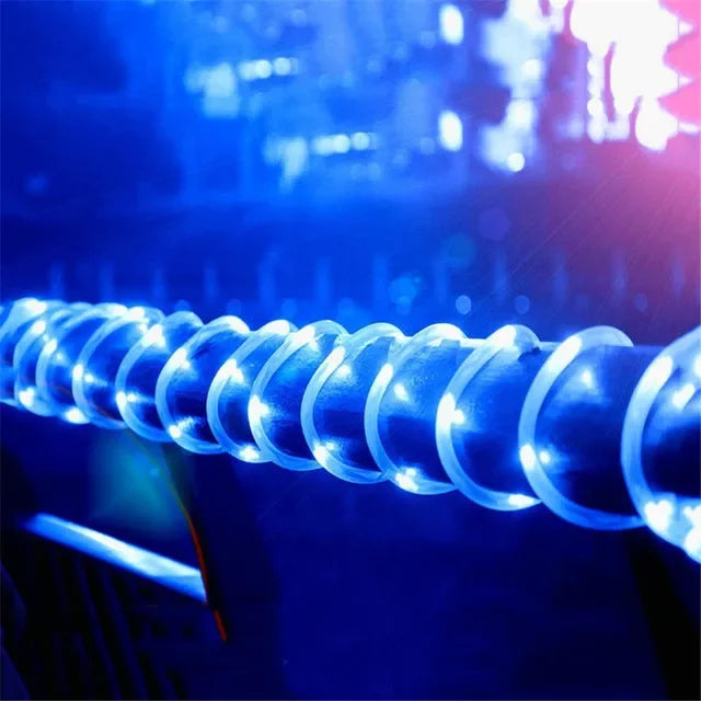 Solar LED Rope String Lights for Outdoor