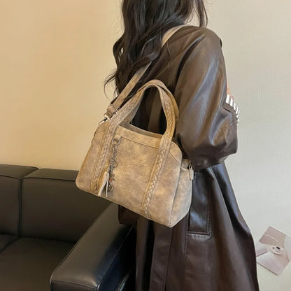 Luxury Handbags Casual Women PU Leather Shoulder Bags Designer Ladies Crossbody Messenger Sac High Capacity Tote Bag New 2026