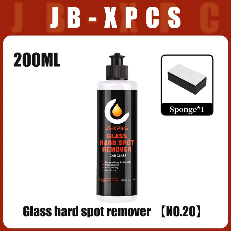 JB 20 Glass Hard Water Spot Remover, Windshield Cleaner with Rainproof, Anti-Fog & Oil Residue Removal Formula