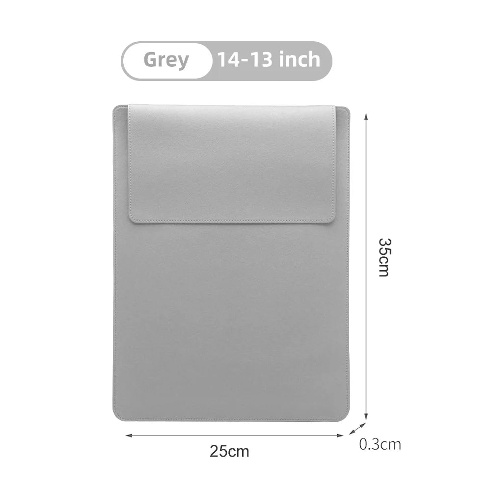 Protective PU Laptop Sleeve with Soft Lining for 13–16 Inch Laptops