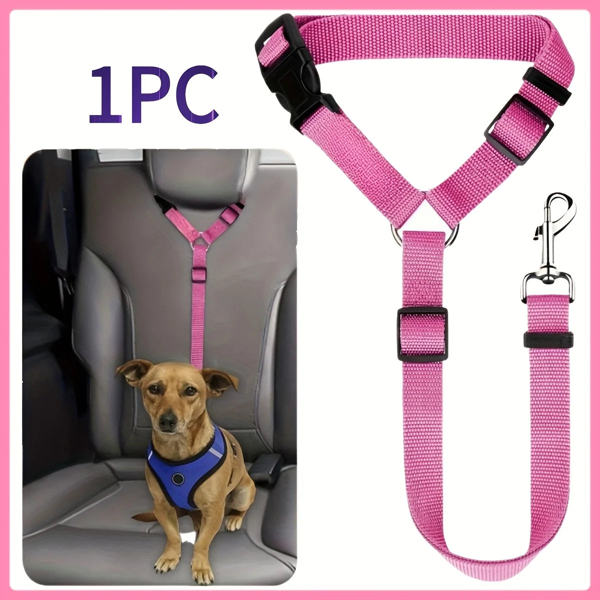 Adjustable Dog Car Seat Belt Leash