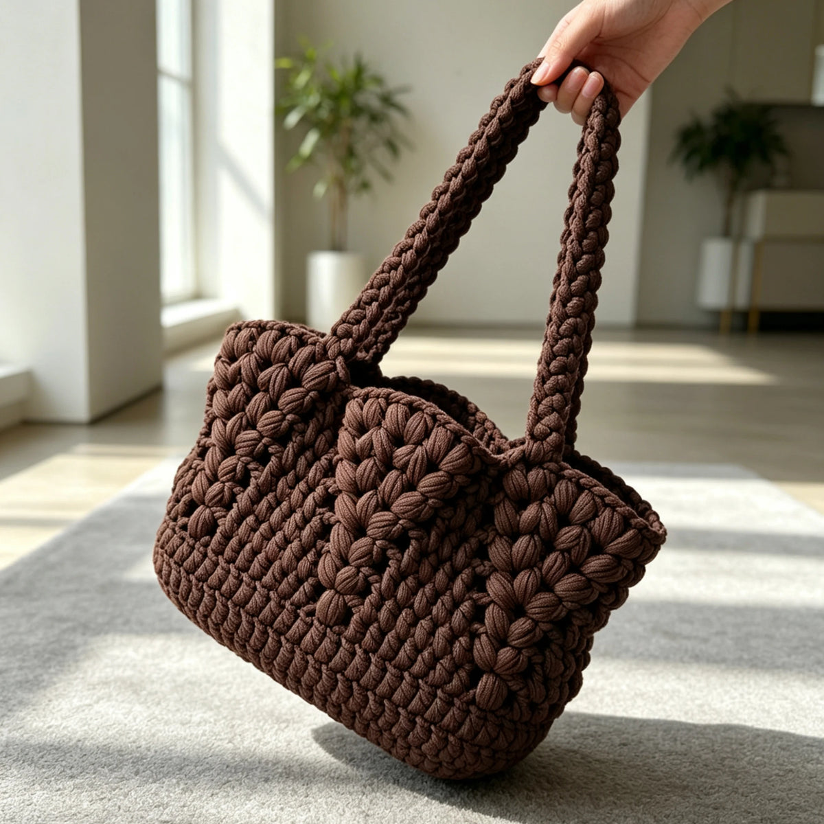 Handmade Crochet Woven Tote Bag