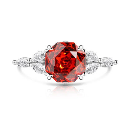 925 Sterling Silver Rose Cut Flower Branch Ring for Women