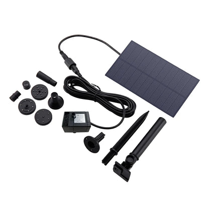 5W Solar Powered Garden Fountain Pump Kit