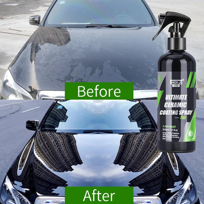 Ultimate Nano Ceramic Coating Spray with Super Hydrophobic Protection, High Gloss Shine & Paint Surface Enhancement