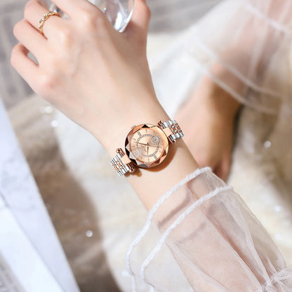 Luxury Stainless Steel Fashion Watch with Quartz Movement, Date Display & Water Resistance