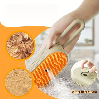 Steam Spray Pet Grooming Brush with Massage