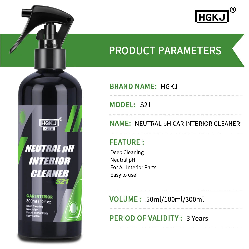 Waterless Car Interior Cleaner for Leather, Fabric, Headliner, Dashboard & Upholstery Cleaning