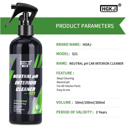 Waterless Car Interior Cleaner for Leather, Fabric, Headliner, Dashboard & Upholstery Cleaning