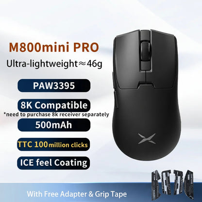 46g Ultra-Lightweight Wireless Gaming Mouse with 1KHz Polling Rate