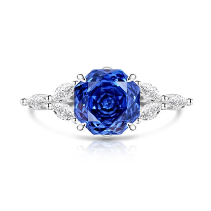 925 Sterling Silver Rose Cut Flower Branch Ring for Women