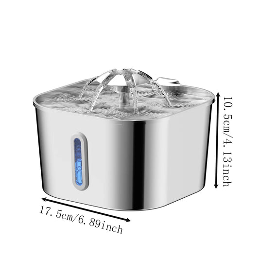 2.2L Stainless Steel Automatic Cat Water Fountain