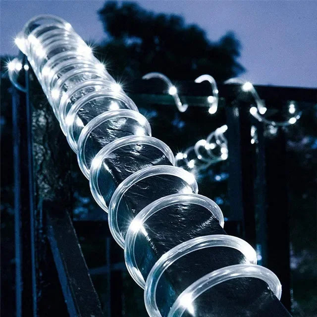 Solar LED Rope String Lights for Outdoor