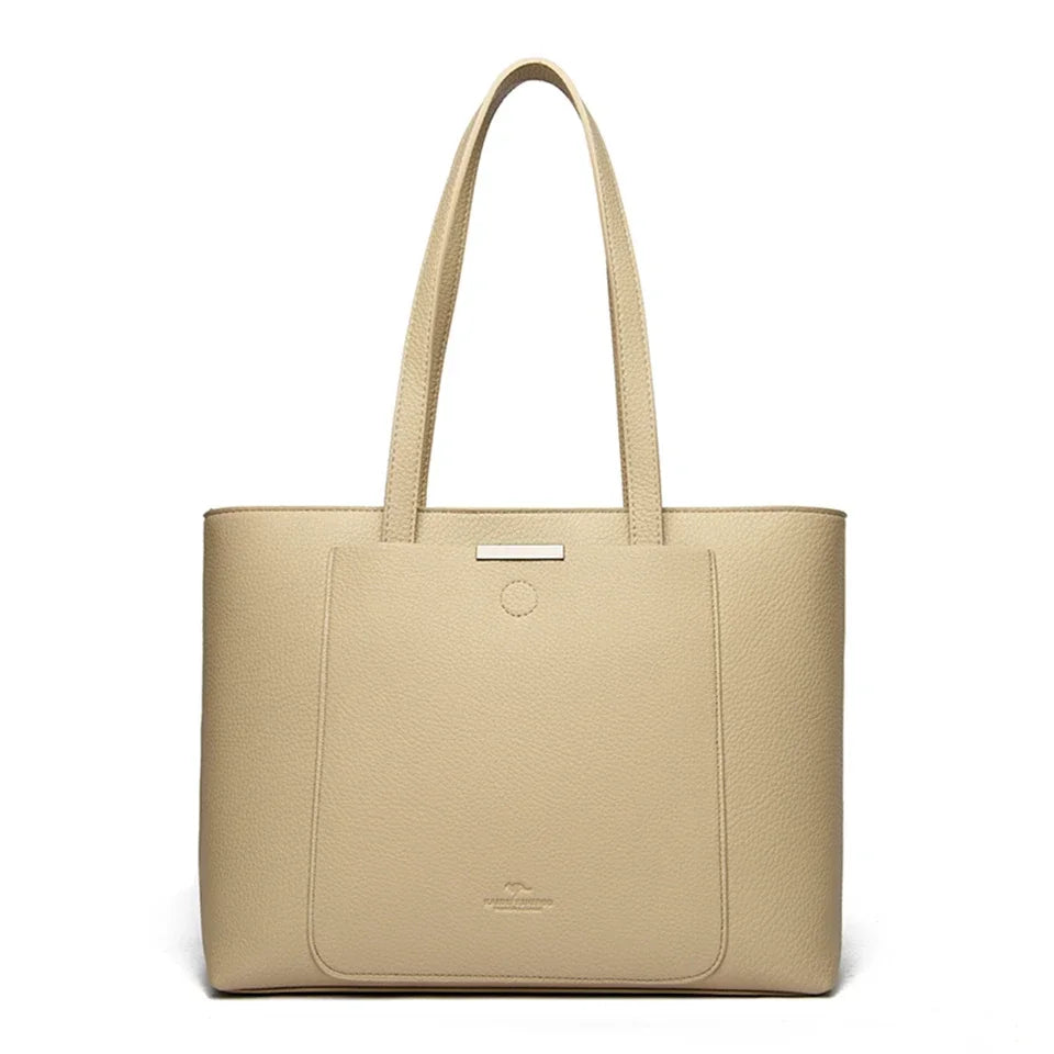 Genuine Brand Soft Pu Leather Hand Bags Big Handbags Women Shoulder Bags for Laptop Luxury Designer Tote Shopping Top Handle Bag