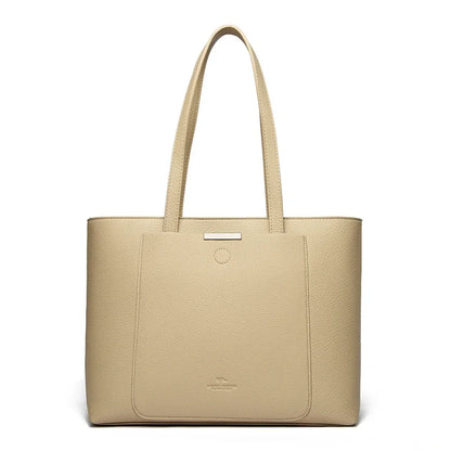 Genuine Brand Soft Pu Leather Hand Bags Big Handbags Women Shoulder Bags for Laptop Luxury Designer Tote Shopping Top Handle Bag