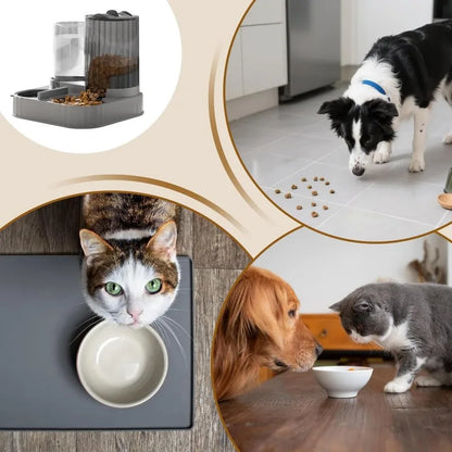 2-in-1 Automatic Pet Feeder & Water Dispenser
