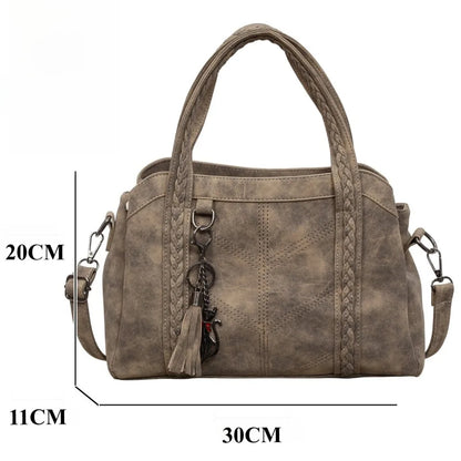 Luxury Handbags Casual Women PU Leather Shoulder Bags Designer Ladies Crossbody Messenger Sac High Capacity Tote Bag New 2026