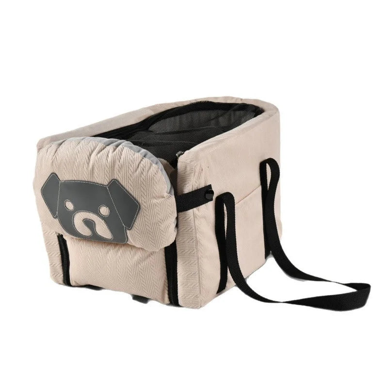 Foldable Pet Car Seat with Safety Harness