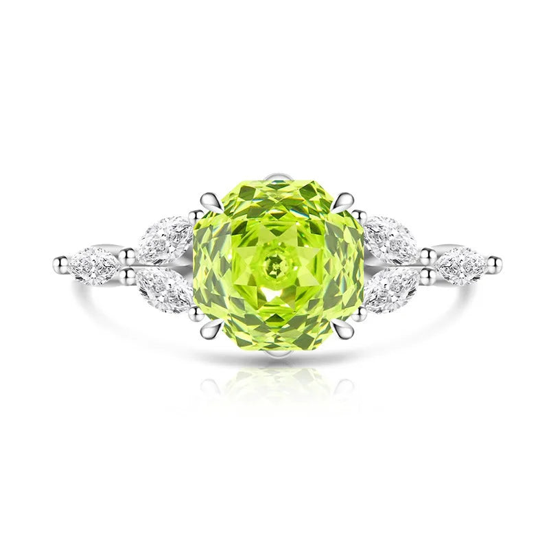 925 Sterling Silver Rose Cut Flower Branch Ring for Women