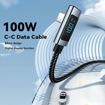 100W USB-C Fast Charging Cable with Display