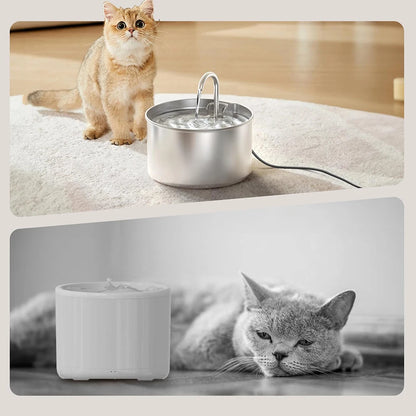 2.2L Stainless Steel Cat & Dog Water Fountain