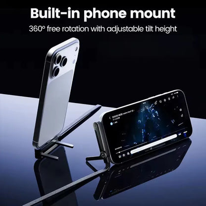 240W 2-in-1 USB to USB-C Fast Charging Cable with Foldable Stand