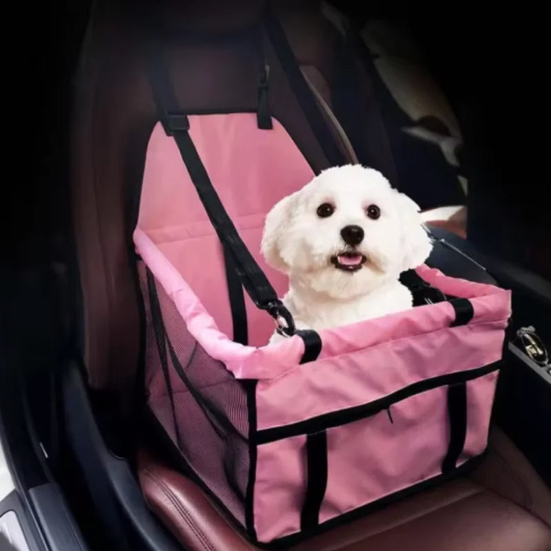 Foldable Pet Car Seat with Safety Harness