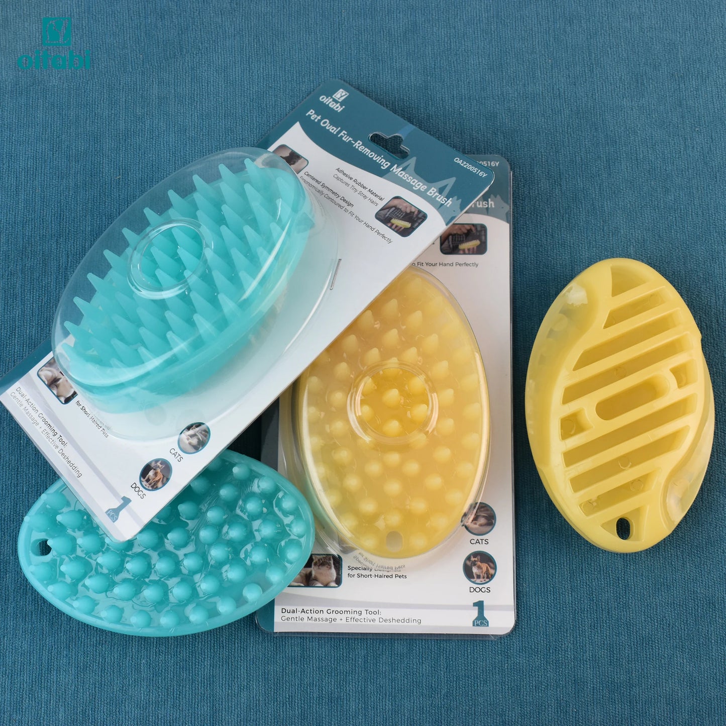 Soft Rubber Pet Grooming & Massage Brush