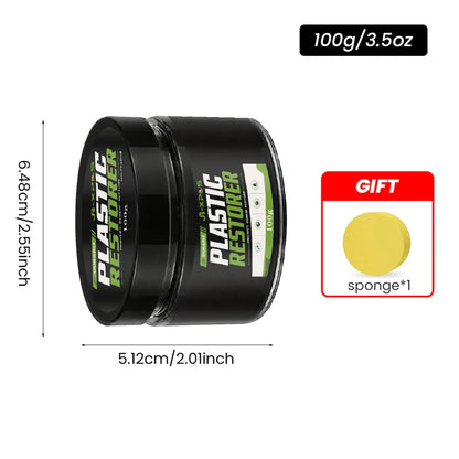 Car Plastic Restorer Paste for Exterior Trim Restoration, Gloss Enhancement & Protective Coating