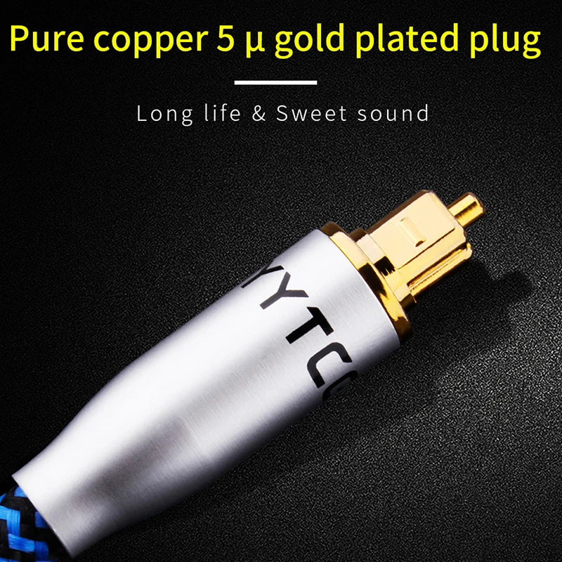 Digital Optical Toslink SPDIF Audio Cable for Soundbar, HiFi, Blu-ray & 7.1 Surround Sound