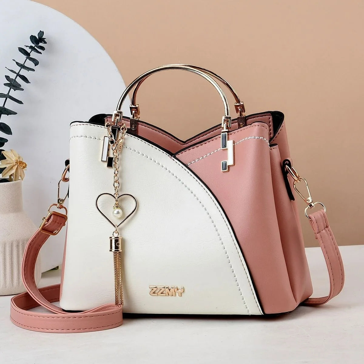 European and American trend handbags fashion color matching Korean version contrasting colors large-capacity women's bags fashio