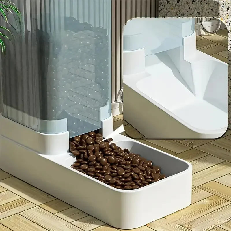 Automatic Gravity Pet Food & Water Dispenser Set