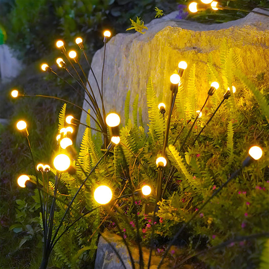 8-Head Solar Firefly Garden Lights