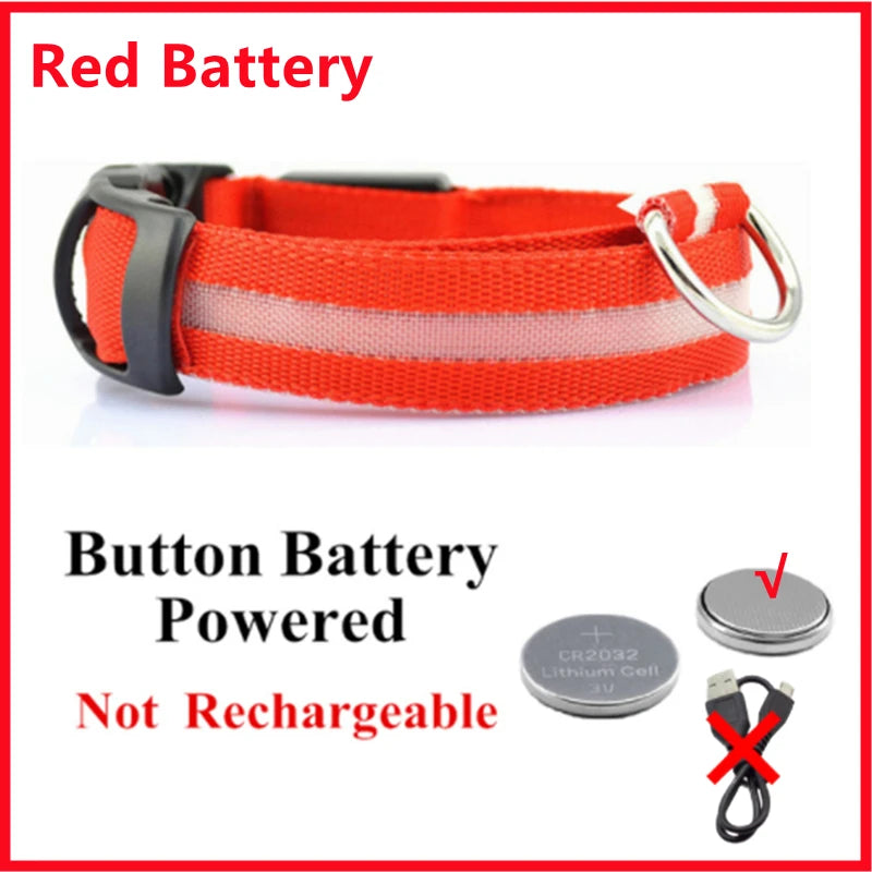 USB Rechargeable LED Dog Safety Collar