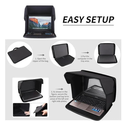 Portable Foldable Laptop Sun Shade Hood for 16 Inch Laptops