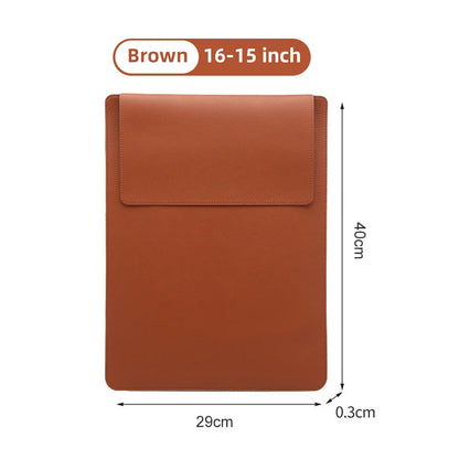 Protective PU Laptop Sleeve with Soft Lining for 13–16 Inch Laptops