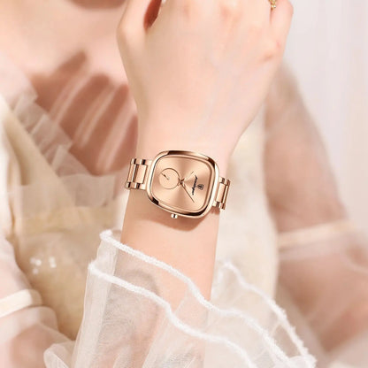 Luxury Stainless Steel Quartz Wrist Watch with Water Resistance