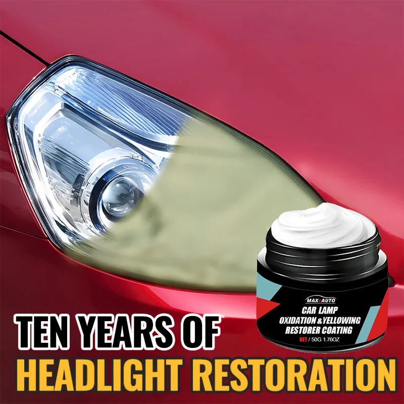 Car Headlight Restoration & Polishing Kit with Scratch Remover and Oxidation Cleaner