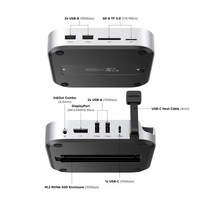 USB-C Docking Station with M.2 NVMe SSD Slot & 4K Display