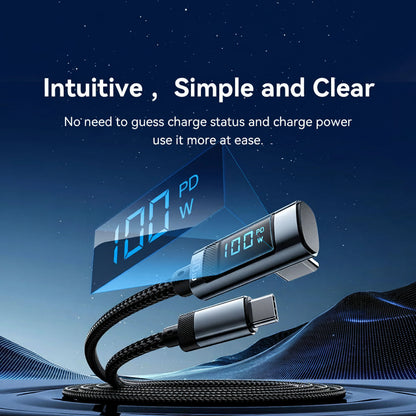 100W USB-C Fast Charging Cable with Display